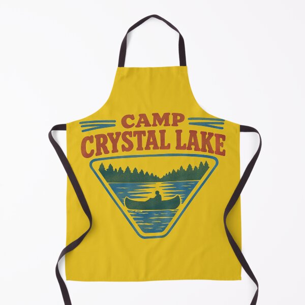 Aperçu de l'œuvre Camping rétro à Crystal Lake créée et vendue par ChunkByChunk.