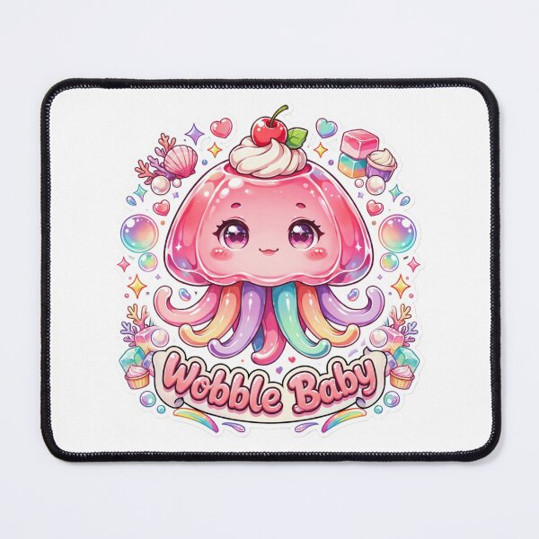 Item preview, Wobble Baby Kawaii Jellyfish T-Shirt – Cute Pastel Ocean Dessert Art Gift for Kawaii Lovers, Soft Girls & Jellyfish Fans designed and sold by GemBob Creations.