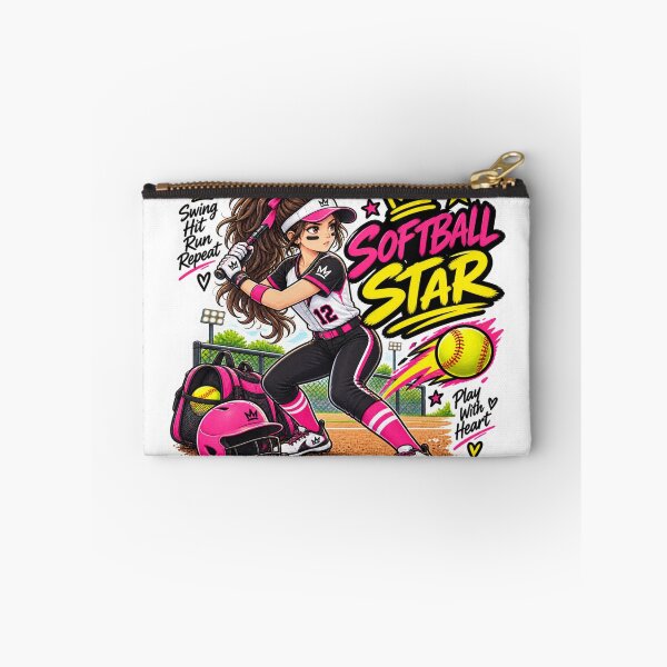 Item preview, Softball Star Girl Sticker | Cute Softball Player Sports Sticker designed and sold by Genzfirevibes.