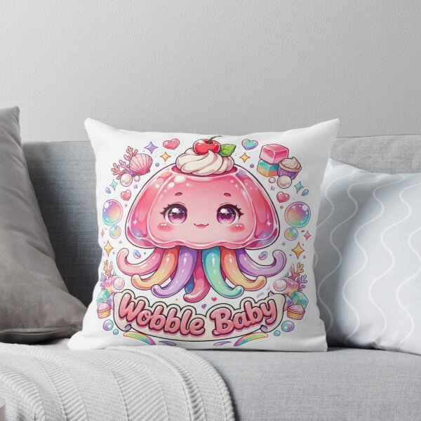 Item preview, Wobble Baby Kawaii Jellyfish T-Shirt – Cute Pastel Ocean Dessert Art Gift for Kawaii Lovers, Soft Girls & Jellyfish Fans designed and sold by GemBob Creations.