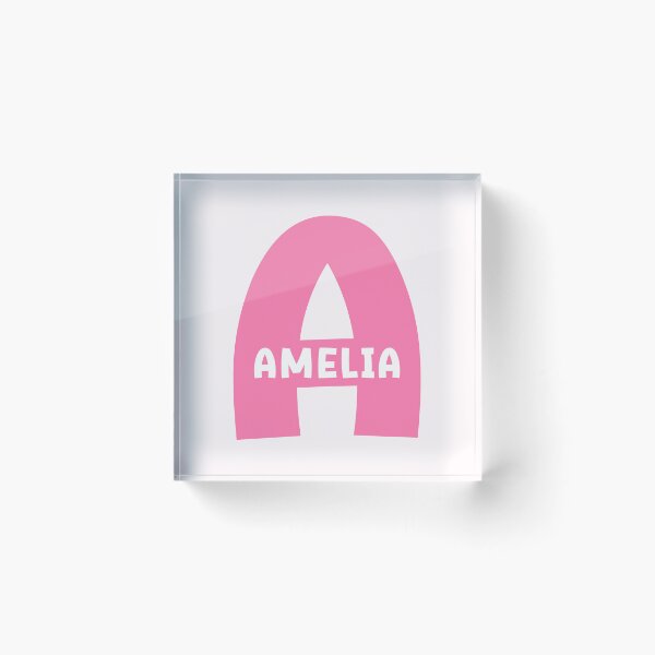 Item preview, Amelia Name Pink Alphabet Letter A designed and sold by Jeallan Designs.