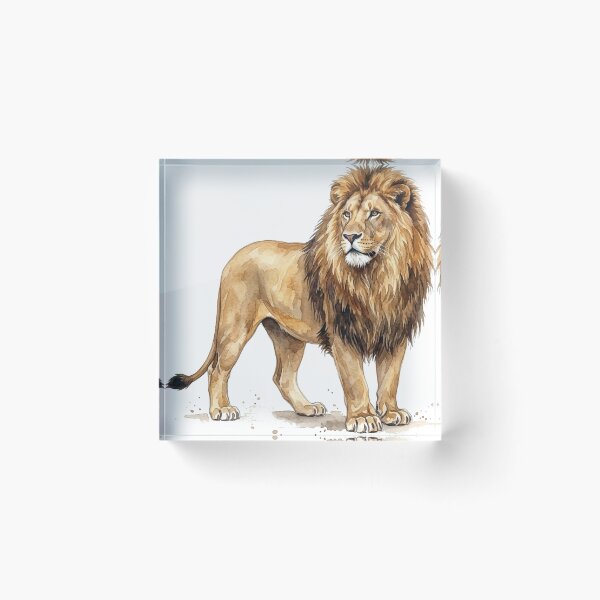 Item preview, water color lion sticker designed and sold by Stickers void.