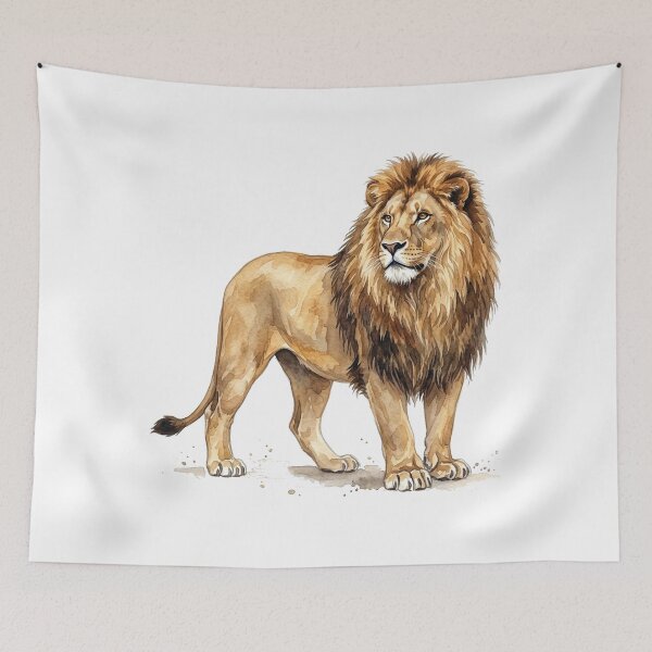Item preview, water color lion sticker designed and sold by Stickers void.