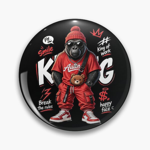 Item preview, Cool Gorilla Streetwear King – Funny Urban Gorilla Break the Rules designed and sold by limos.