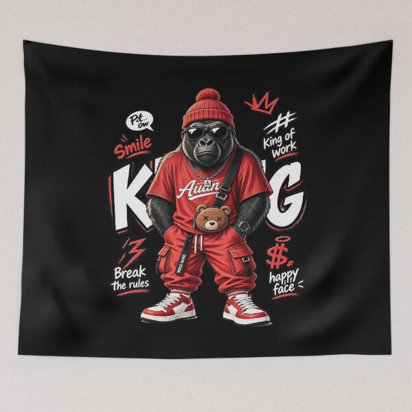 Item preview, Cool Gorilla Streetwear King – Funny Urban Gorilla Break the Rules designed and sold by limos.