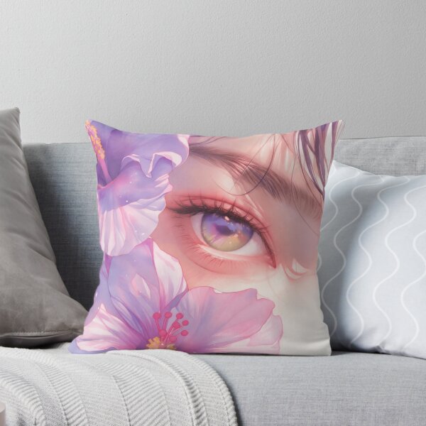 Item preview, Anime Floral Eye Art Print | Dreamy Pastel Flower Illustration | Aesthetic Manga Style Wall Art designed and sold by GarnerSupplyCo.
