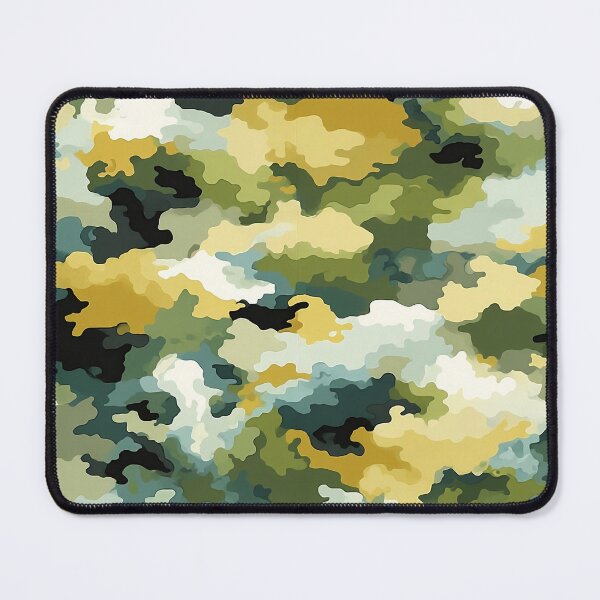 Item preview, Multicolor Camo Pattern Green Mustard and Teal Camouflage designed and sold by Nine Lives Studio.