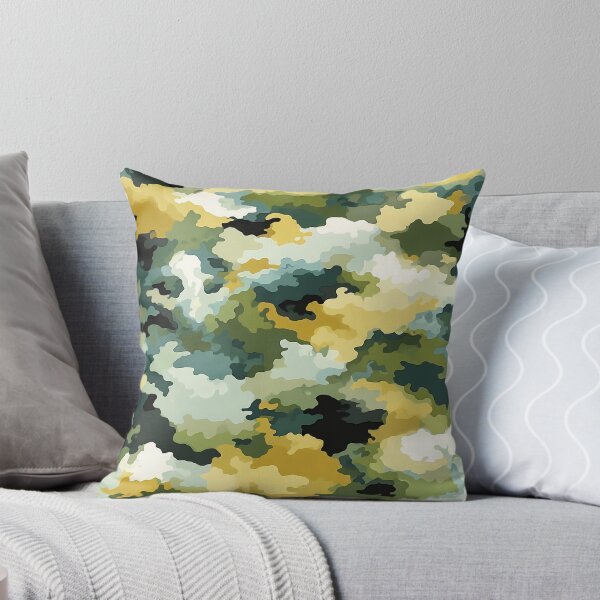 Item preview, Multicolor Camo Pattern Green Mustard and Teal Camouflage designed and sold by Yoruhara.