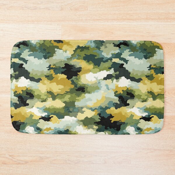 Item preview, Multicolor Camo Pattern Green Mustard and Teal Camouflage designed and sold by Yoruhara.