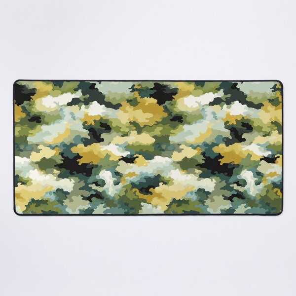 Item preview, Multicolor Camo Pattern Green Mustard and Teal Camouflage designed and sold by Nine Lives Studio.