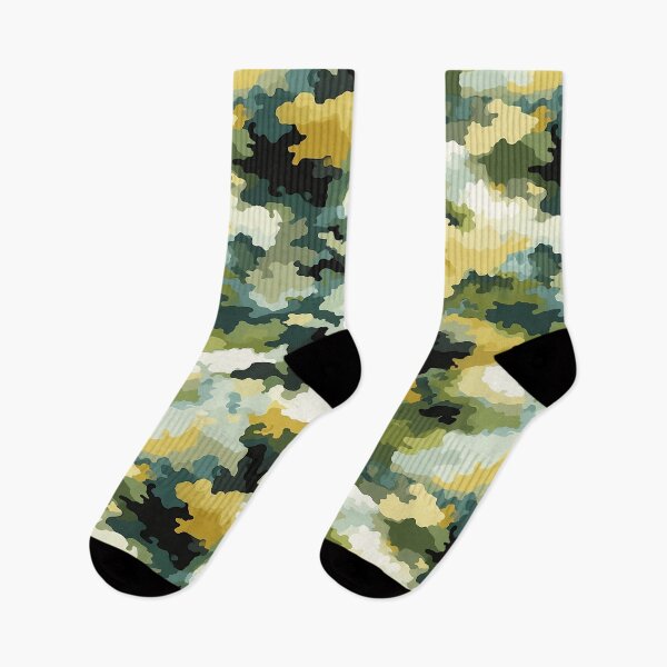 Item preview, Multicolor Camo Pattern Green Mustard and Teal Camouflage designed and sold by Nine Lives Studio.