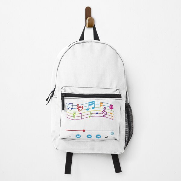 Item preview, Music notes, music player, colourful music symbols on waves designed and sold by Lennylindesigns.