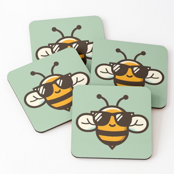 Item preview, Cool Bee With Sunglasses, Funny Cartoon designed and sold by gkhanco.