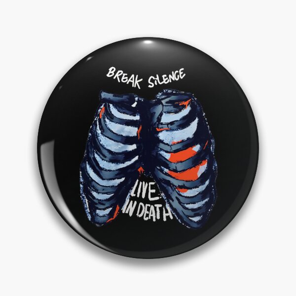 Item preview, Break Silence Live In Death Ribcage Skeleton Anatomical designed and sold by jonathsah.