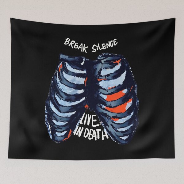 Item preview, Break Silence Live In Death Ribcage Skeleton Anatomical designed and sold by jonathsah.