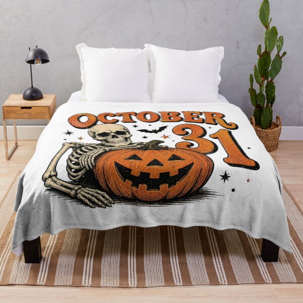 Item preview, Vintage Halloween Skeleton and Pumpkin designed and sold by Side Quest Co..