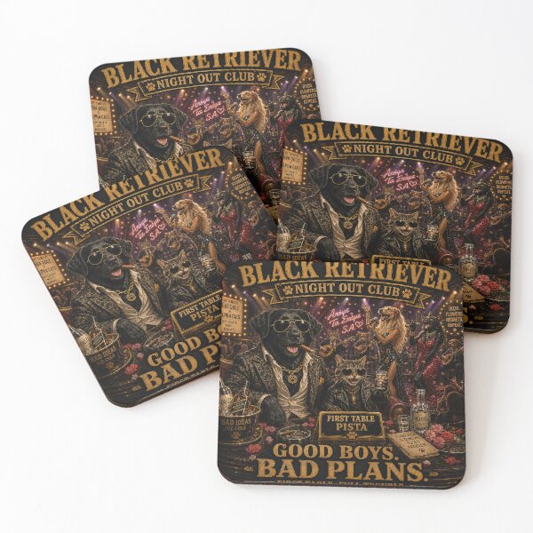 Item preview, Black Retriever Night Out Club Greek Night Life Funny Dog Design designed and sold by shopevermint.