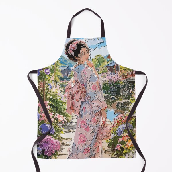 Item preview, Elegant Woman in Japanese Floral Kimono designed and sold by Keltoi-art.