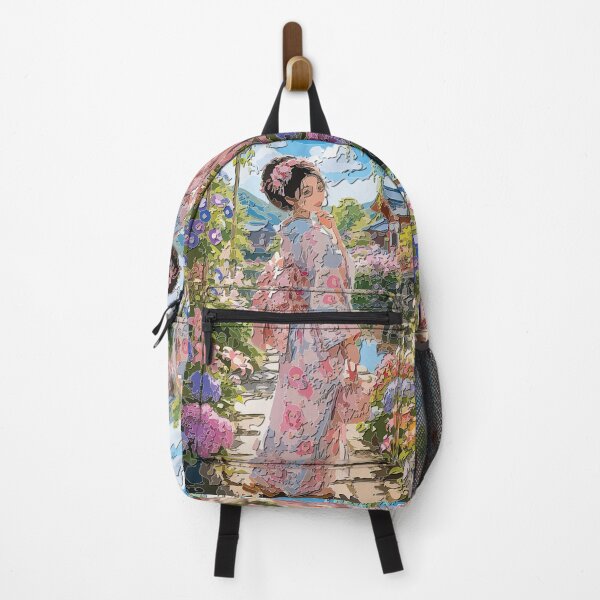Item preview, Elegant Woman in Japanese Floral Kimono designed and sold by Keltoi-art.