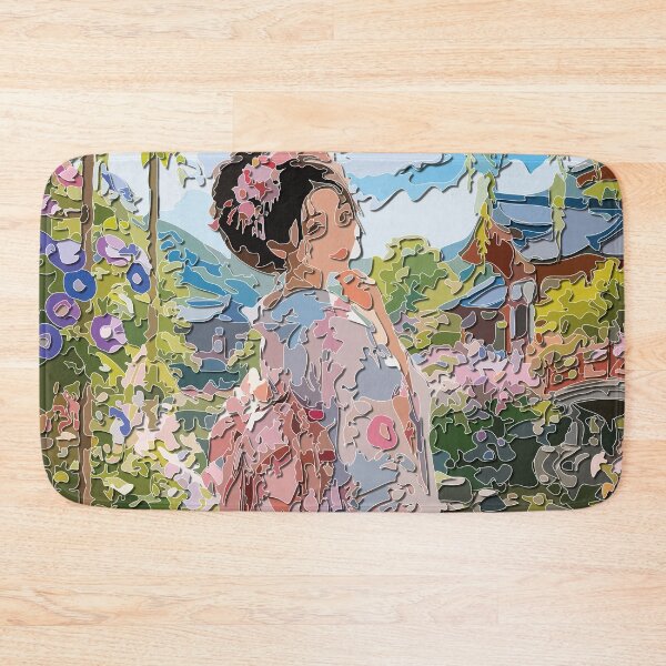 Item preview, Elegant Woman in Japanese Floral Kimono designed and sold by Keltoi-art.