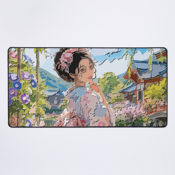 Item preview, Elegant Woman in Japanese Floral Kimono designed and sold by Keltoi-art.