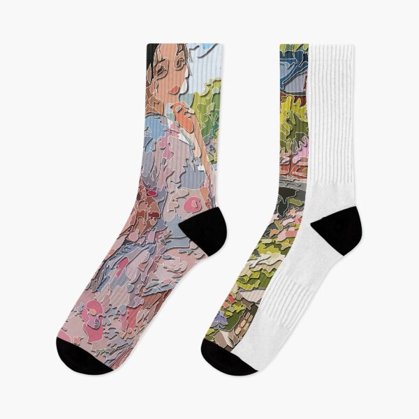 Item preview, Elegant Woman in Japanese Floral Kimono designed and sold by Keltoi-art.