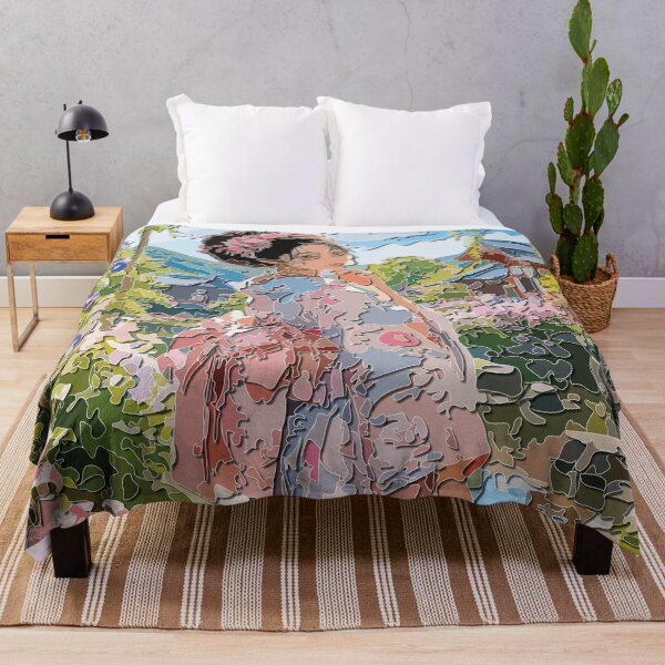 Item preview, Elegant Woman in Japanese Floral Kimono designed and sold by Keltoi-art.
