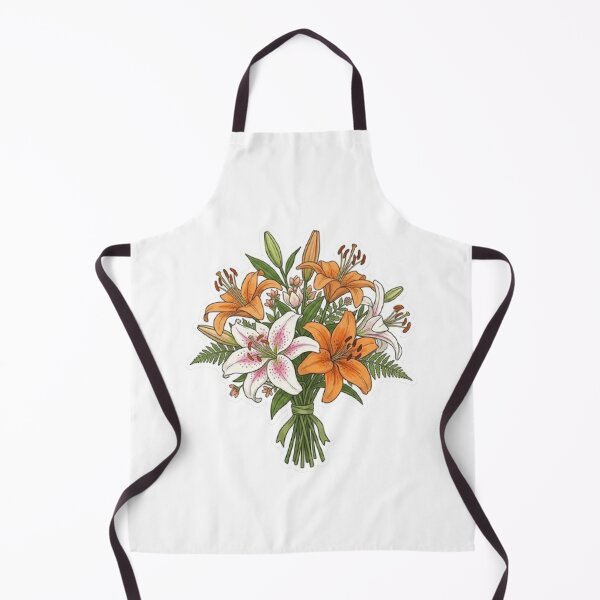 Item preview, Pink Orange Lily Bouquet Vintage Floral Aesthetic Botanical Flower Wall Art Romantic Cottagecore Elegant Retro Bloom Bouquet designed and sold by SamiraArts.