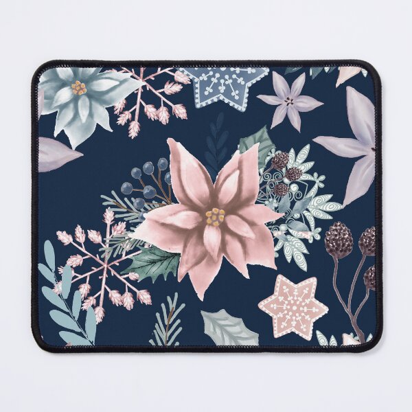 Item preview, Pink and Blue Poinsettia pattern designed and sold by Road Home Quilting.