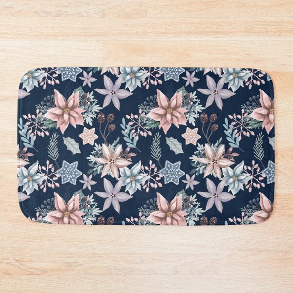 Item preview, Pink and Blue Poinsettia pattern designed and sold by Road Home Quilting.