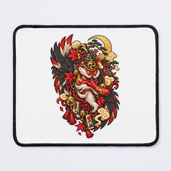 Item preview, Japanese Tengu Mask | Red Tengu Warrior Autumn Japanese Folklore designed and sold by MrDev.
