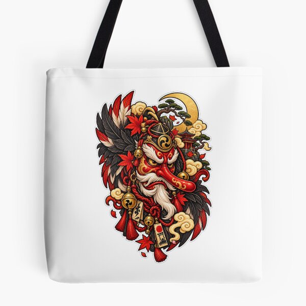 Item preview, Japanese Tengu Mask | Red Tengu Warrior Autumn Japanese Folklore designed and sold by MrDev.