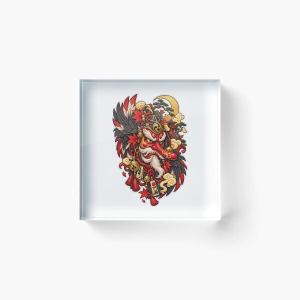Item preview, Japanese Tengu Mask | Red Tengu Warrior Autumn Japanese Folklore designed and sold by MrDev.