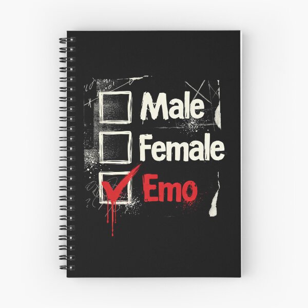 Item preview, Male Female Emo Checklist Gift for Scene and Emo Fans designed and sold by Say It With Ink.