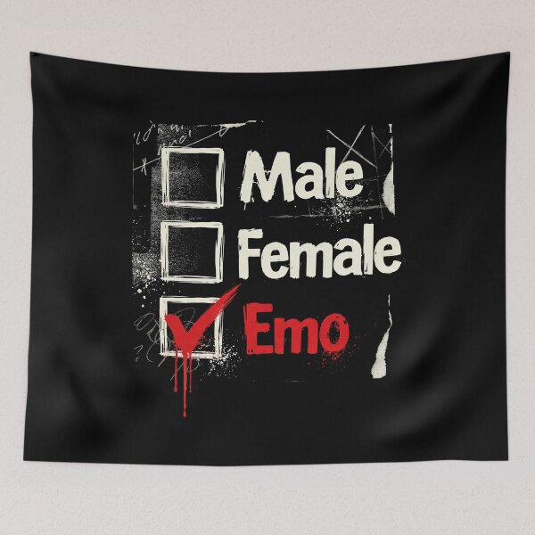 Item preview, Male Female Emo Checklist Gift for Scene and Emo Fans designed and sold by Say It With Ink.