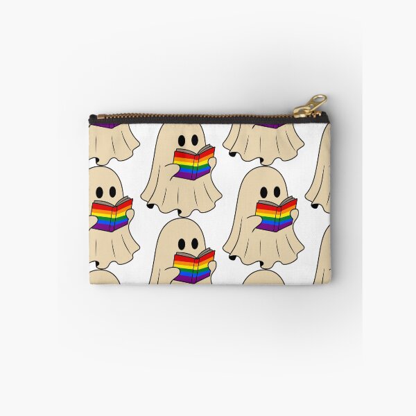 Item preview, LGBTQ Rainbow Halloween Ghost Reading Book designed and sold by Cannaxes Studio.