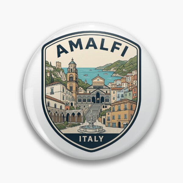 Item preview, Amalfi Italy Coast Vintage Travel Badge designed and sold by k3rstman1.