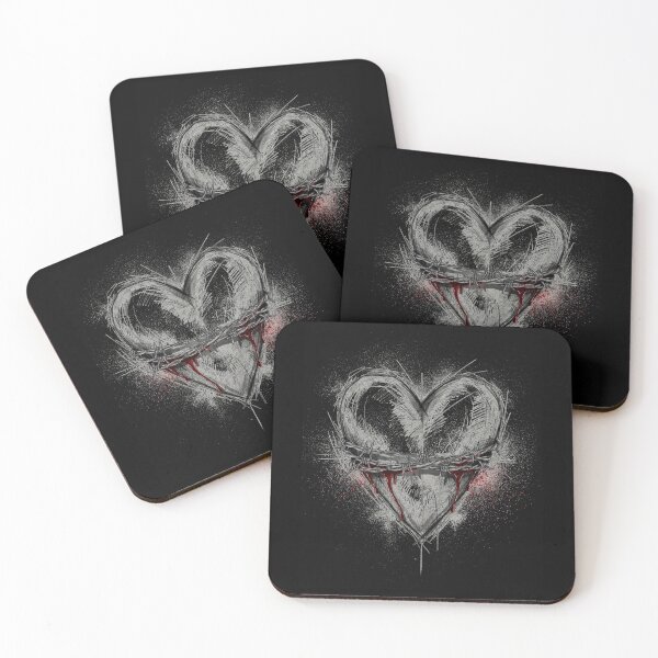 Item preview, Barbed Wire Heart Sketch Emo Aesthetic Gift designed and sold by Say It With Ink.