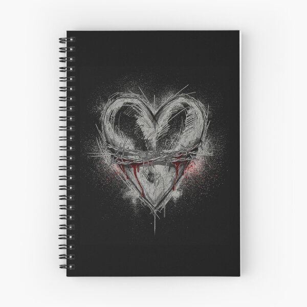 Item preview, Barbed Wire Heart Sketch Emo Aesthetic Gift designed and sold by Say It With Ink.