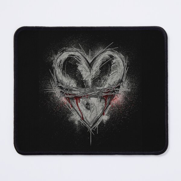 Item preview, Barbed Wire Heart Sketch Emo Aesthetic Gift designed and sold by Say It With Ink.