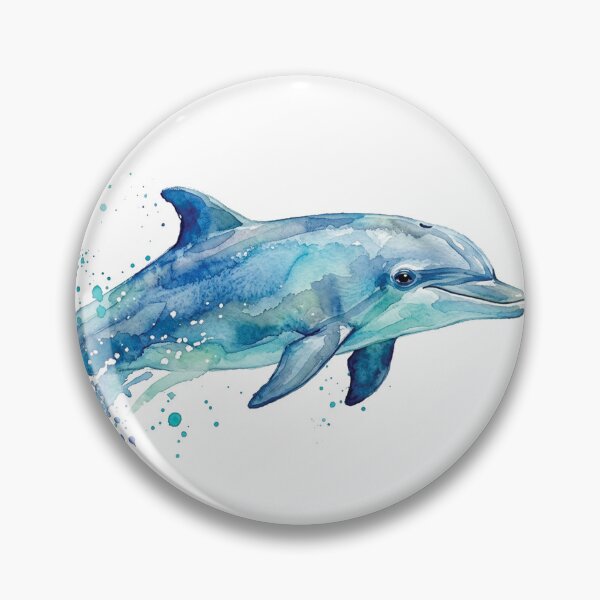 Item preview, water color Gerald the dolphin sticker designed and sold by Stickers void.
