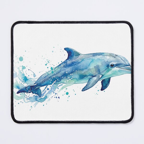 Item preview, water color Gerald the dolphin sticker designed and sold by Stickers void.
