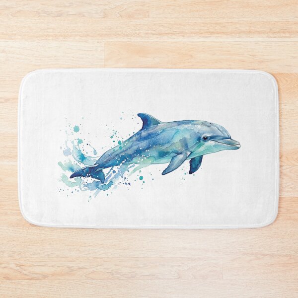 Item preview, water color Gerald the dolphin sticker designed and sold by Stickers void.