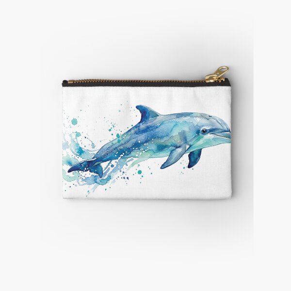 Item preview, water color Gerald the dolphin sticker designed and sold by Stickers void.
