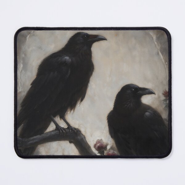Item preview, Two Black Ravens Among Roses designed and sold by DarkHolyQueen.
