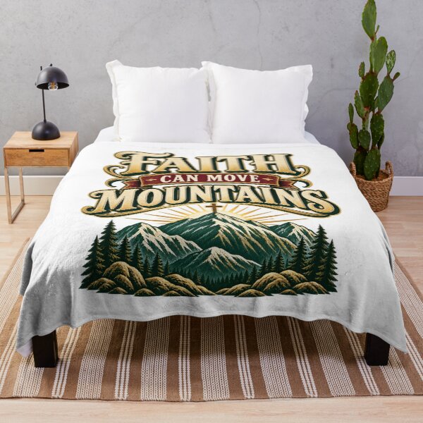 Item preview, Faith Can Move Mountains Christian Mountain Cross designed and sold by BilcoStillbaze.