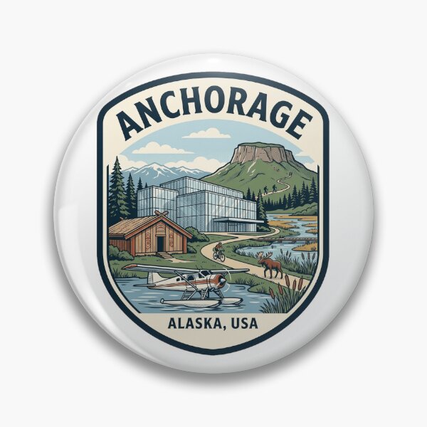 Item preview, Anchorage Alaska Vintage Travel Patch designed and sold by k3rstman1.