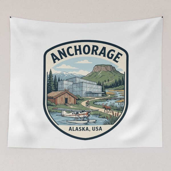 Item preview, Anchorage Alaska Vintage Travel Patch designed and sold by k3rstman1.