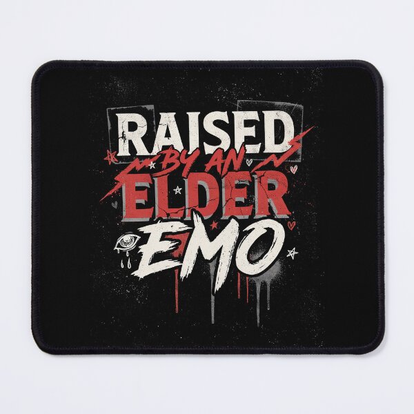 Item preview, Raised By An Elder Emo Gift for Scene Kids designed and sold by Say It With Ink.