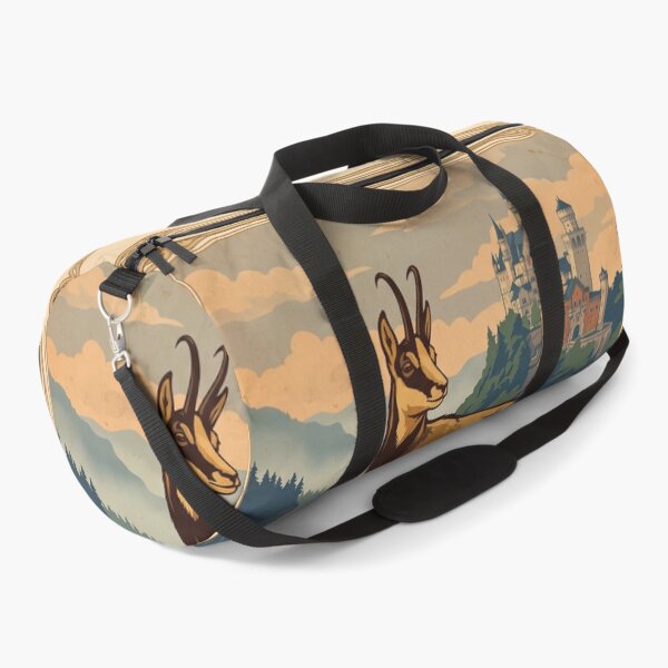 Item preview, Vintage Neuschwanstein Castle Travel Poster With Chamois designed and sold by ZUMERI.